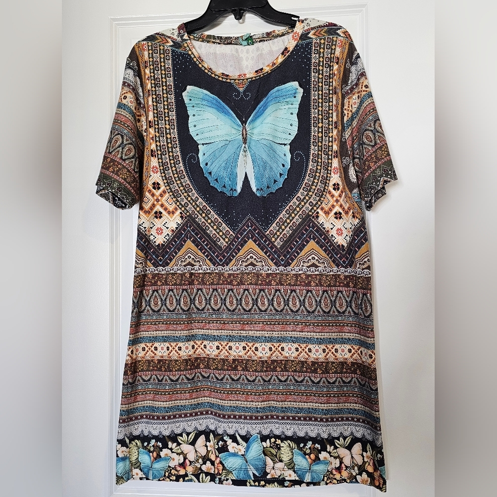 FARM Butterfly T-Shirt Dress - Picture 4 of 10